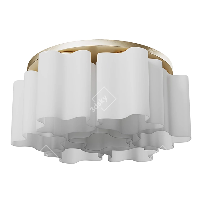 Nubi Golden Metal Ceiling Lamp 3D model image 1