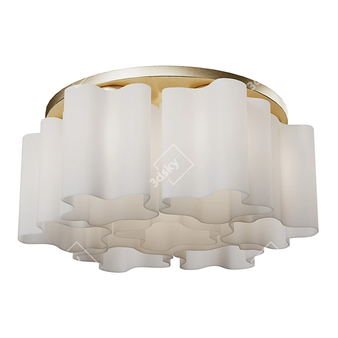 Nubi Golden Metal Ceiling Lamp 3D model image 2