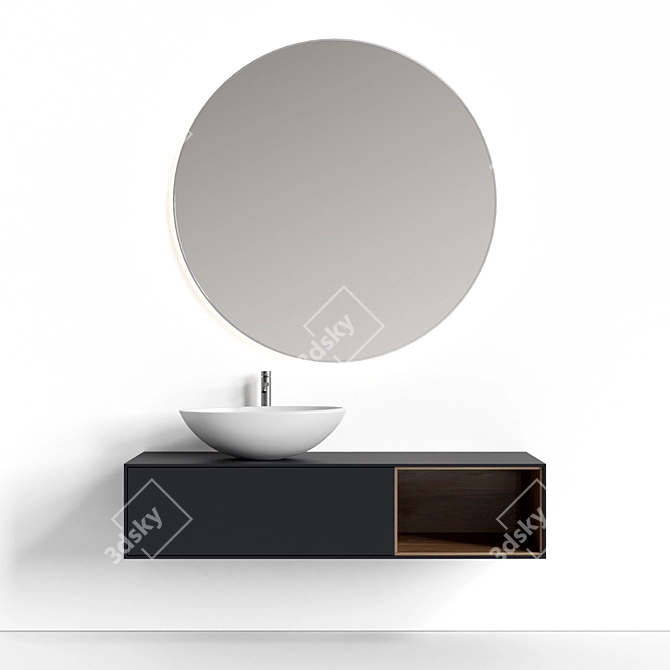 VIVOMOBILI Suspended Sink Vanity 3D model image 8