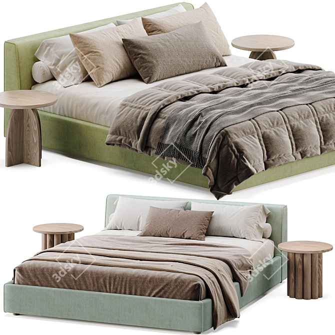 Luxury Sava Bed Furnishing Solution 3D model image 1