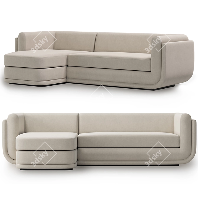 Matteo Corner Sofa Set 3D model image 1