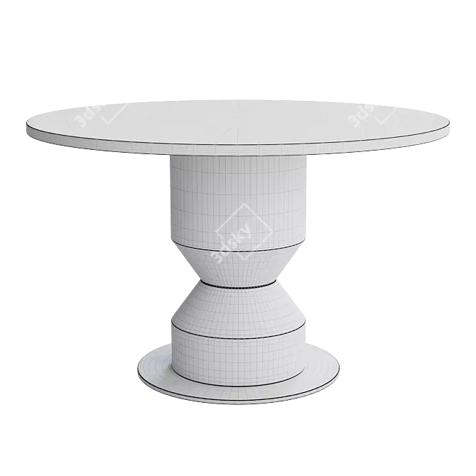 Contemporary Miley Table with Textures 3D model image 4