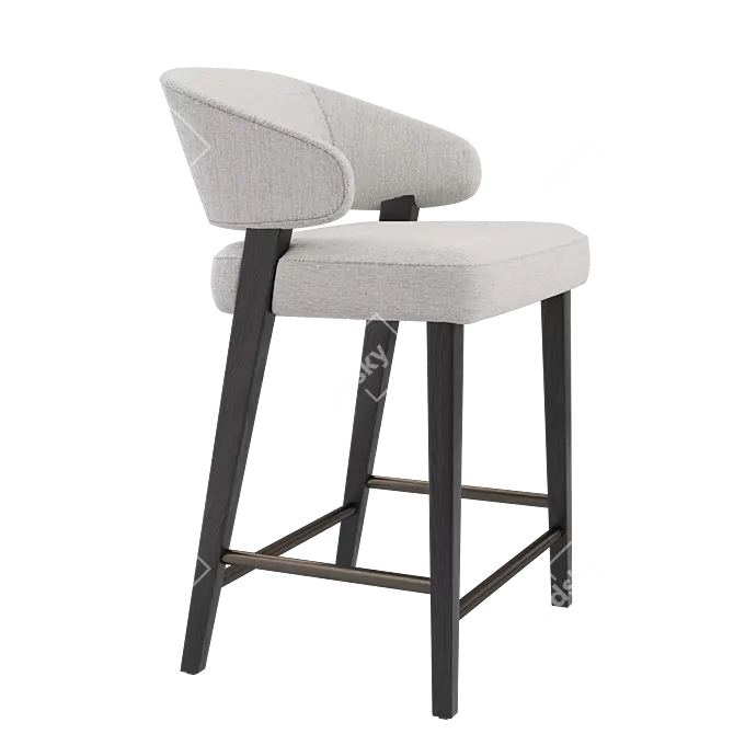 Modern Design Counter Stool Set 3D model image 1