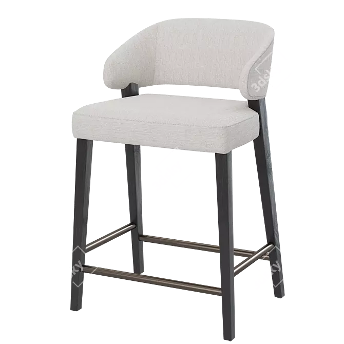 Modern Design Counter Stool Set 3D model image 2