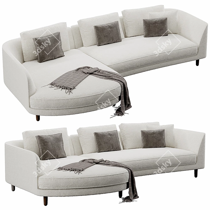 Modern Rolf Benz Kumo Sofa 3D model image 4