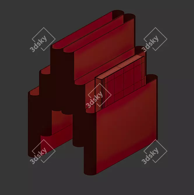 Vintage Giotto Stoppino Bookstand 3D model image 7