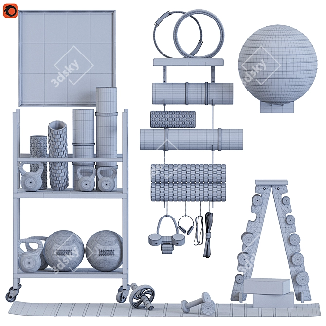  YogaSport Equipment 2015 Set 3D model image 4