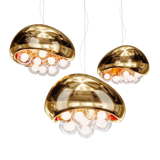 Modern Bubbles Pendant Lamp 3D model image 5