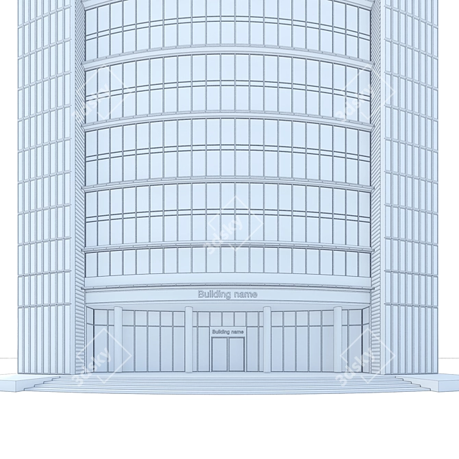 Precise High-Rise Office Model 3D model image 6