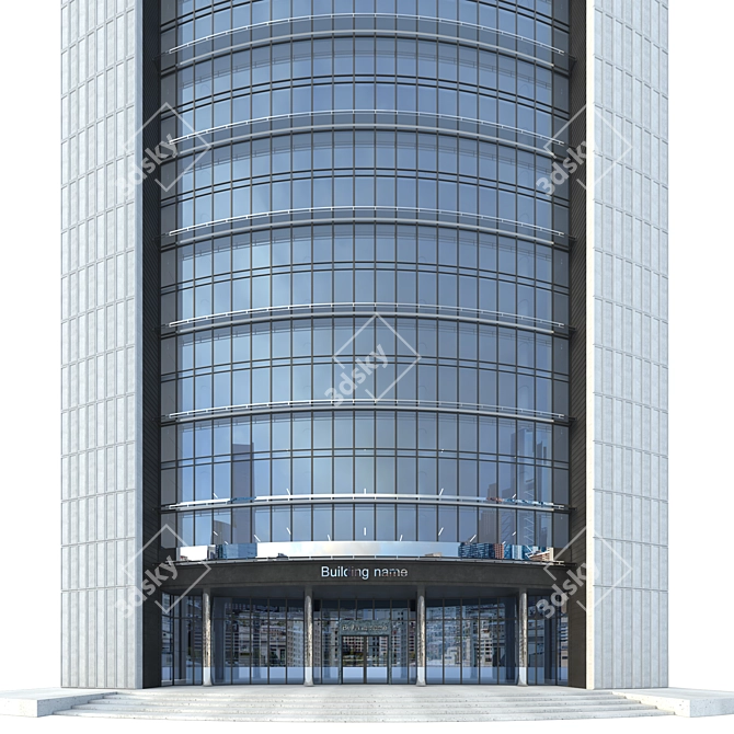 Precise High-Rise Office Model 3D model image 8