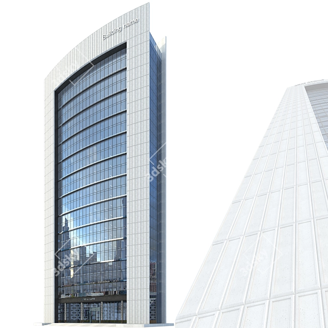 Precise High-Rise Office Model 3D model image 10