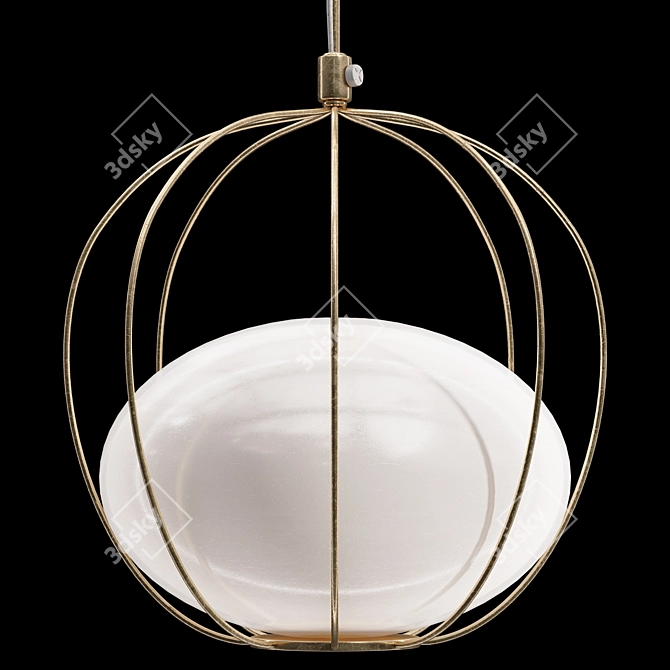 Minimalist Hoop Pendant Light 3D model image 1