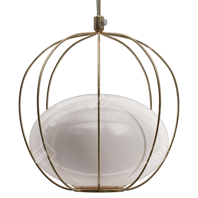 Minimalist Hoop Pendant Light 3D model image 2