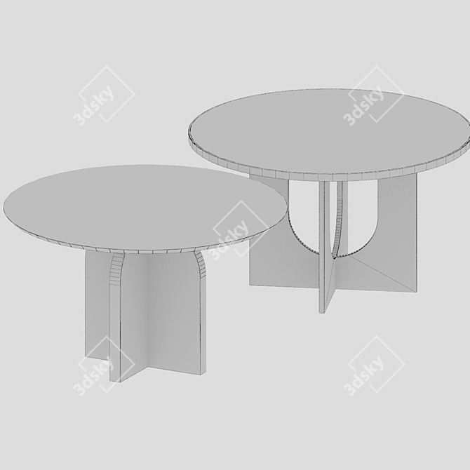 Cazarina Dining Tables Set 3D model image 3