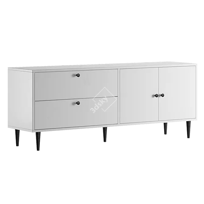 SCANDICA Vigo 2 Doors 2 Drawers 3D model image 2