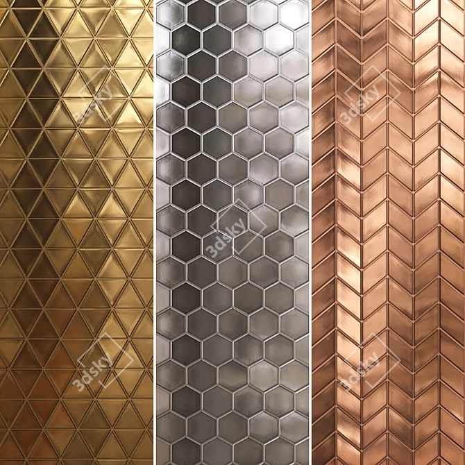 Metal Relief Texture Collection 3D model image 4