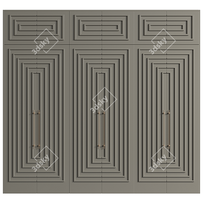 Classic Elegance Cabinet Furniture 3D model image 2