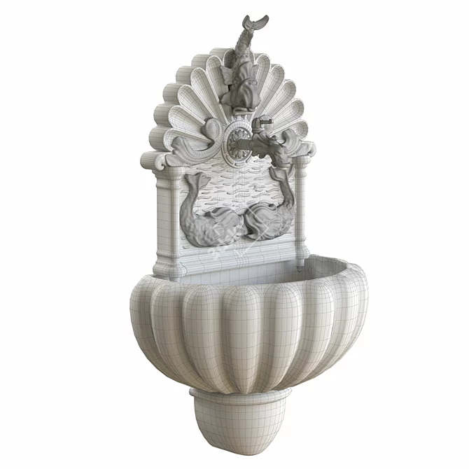 Modern Wall Fountain by Robers 3D model image 5