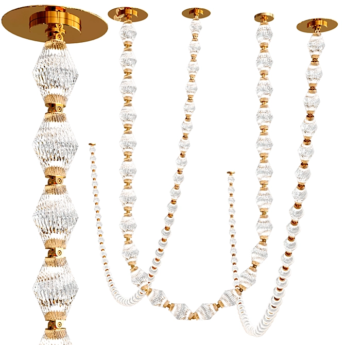 Elegant Collier Chandelier Collection 3D model image 1