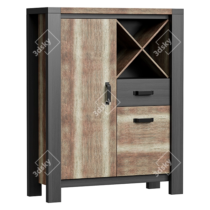 Drawer Highboard Furniture Set 3D model image 1