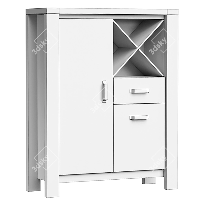 Drawer Highboard Furniture Set 3D model image 2