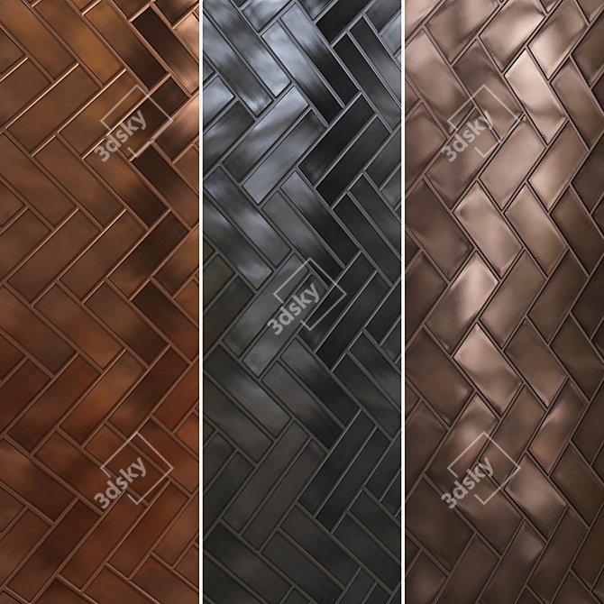 Seamless Metal Texture Collection 3D model image 2