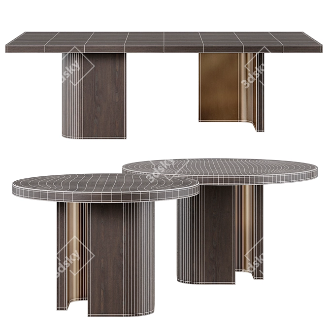 Modern Oslo Table by Norde 3D model image 5