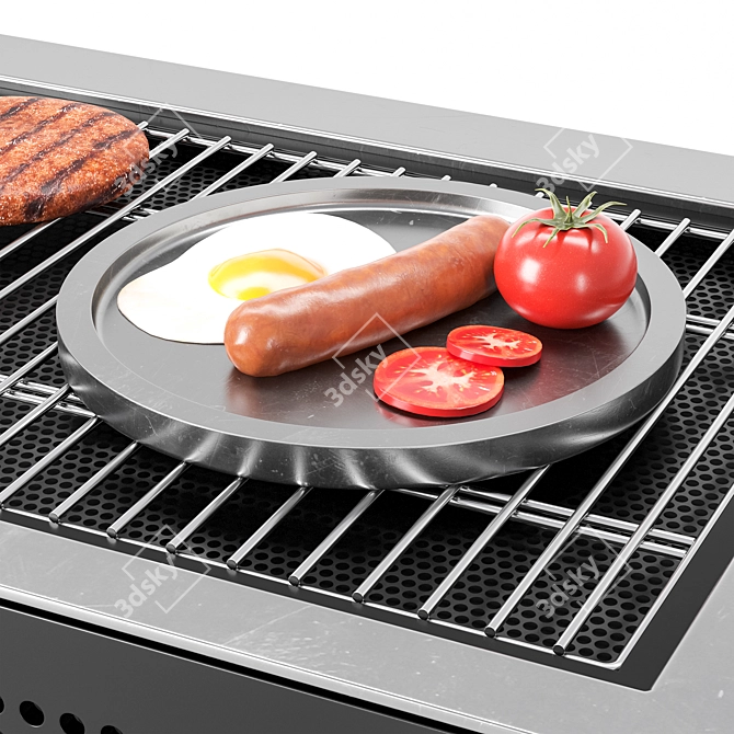  BBQ Grill 3D Model Kit 3D model image 2