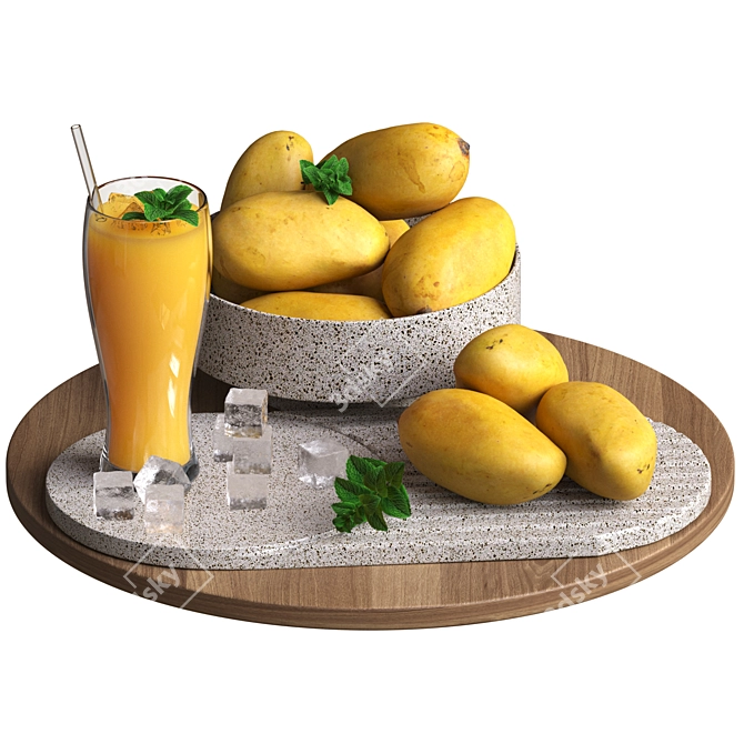 Mango Juice 3D Model Kit 3D model image 1