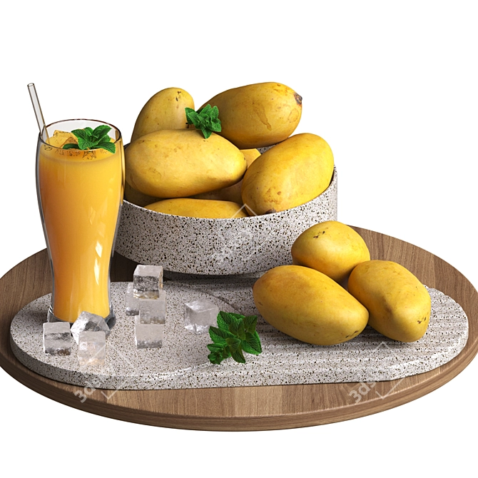 Mango Juice 3D Model Kit 3D model image 5