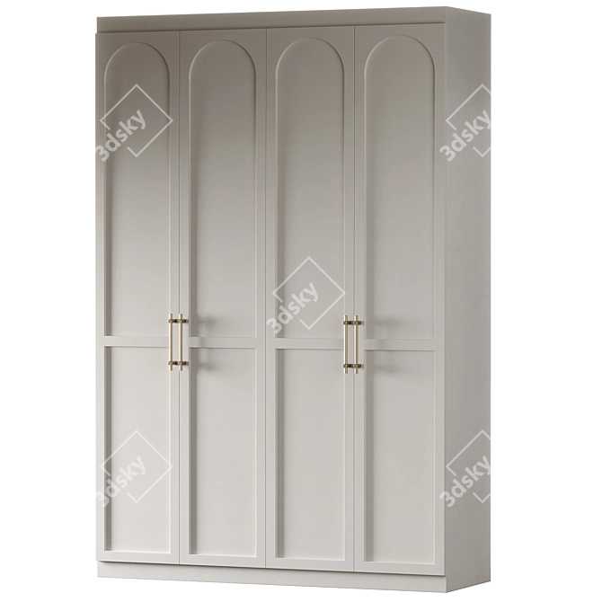 Arched Wardrobe Closet - Turbosmooth 3D model image 3