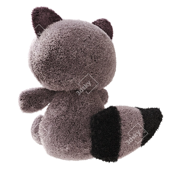 Plush Raccoon Soft Toy 3D model image 2