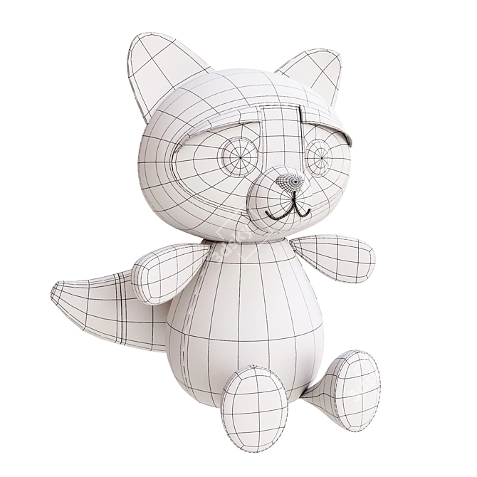 Plush Raccoon Soft Toy 3D model image 3