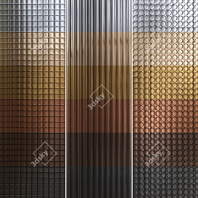 Seamless Metal Texture Collection 3D model image 3