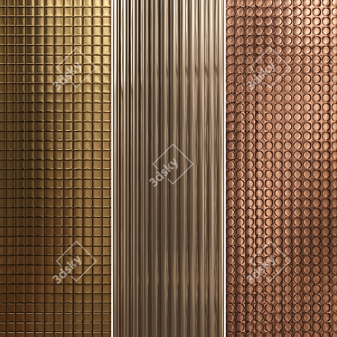 Seamless Metal Texture Collection 3D model image 4