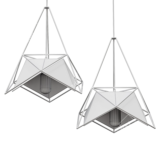 Modern Pendant Lamp RODS 3D model image 6