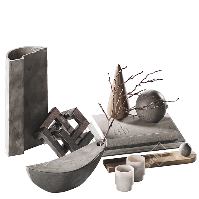 Decorative Set for Coffee Table 3D model image 2