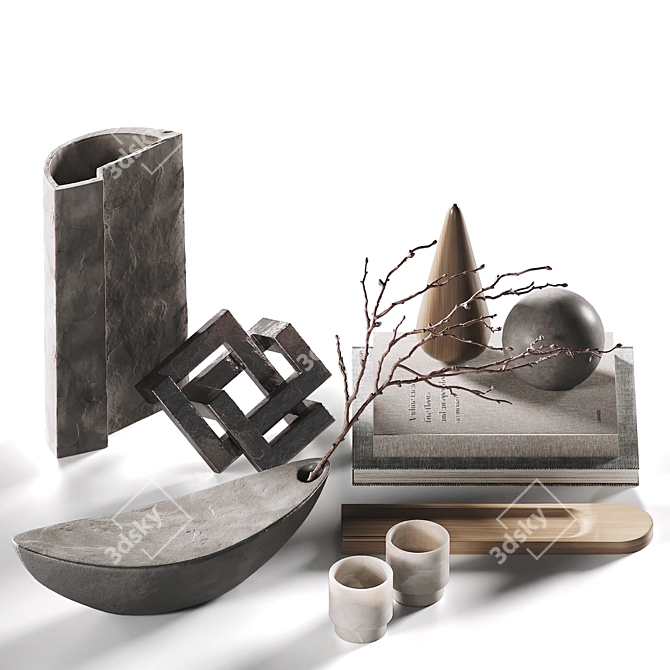 Decorative Set for Coffee Table 3D model image 5