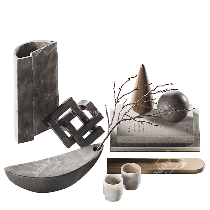 Decorative Set for Coffee Table 3D model image 9