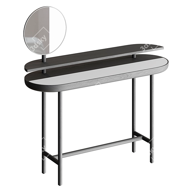 Elegant Dual-Layer Dressing Table 3D model image 1