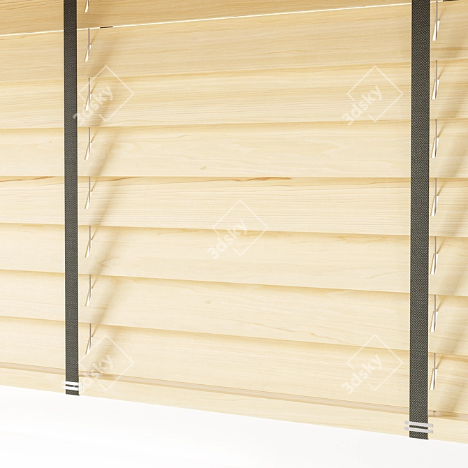 Versatile Wooden Blinds Set 14 3D model image 4