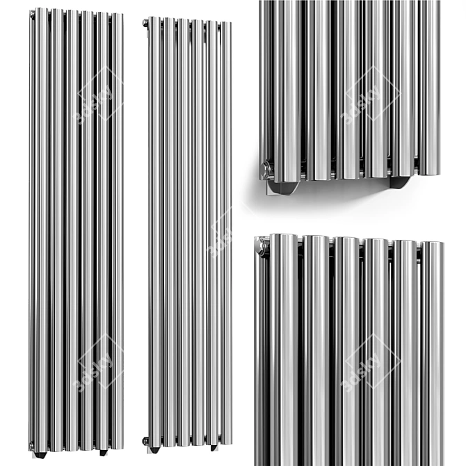 Stainless Steel Vertical Tube Radiator 3D model image 1