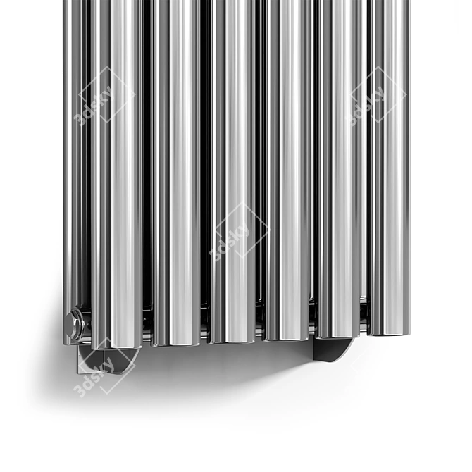 Stainless Steel Vertical Tube Radiator 3D model image 2