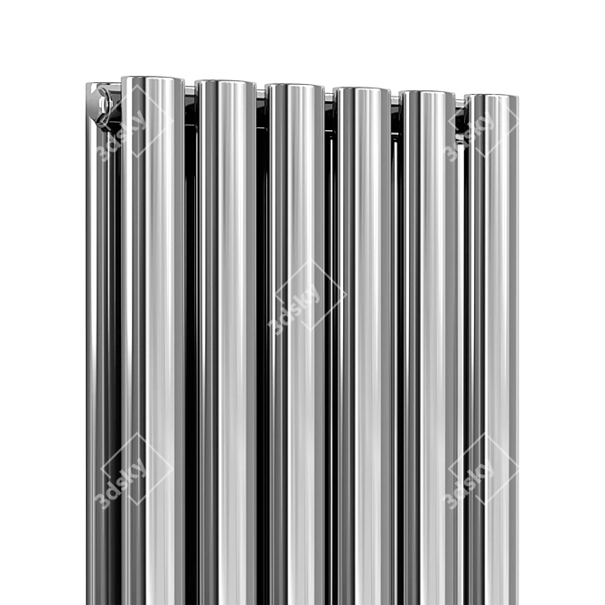 Stainless Steel Vertical Tube Radiator 3D model image 3