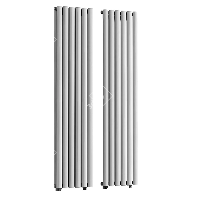 Stainless Steel Vertical Tube Radiator 3D model image 4