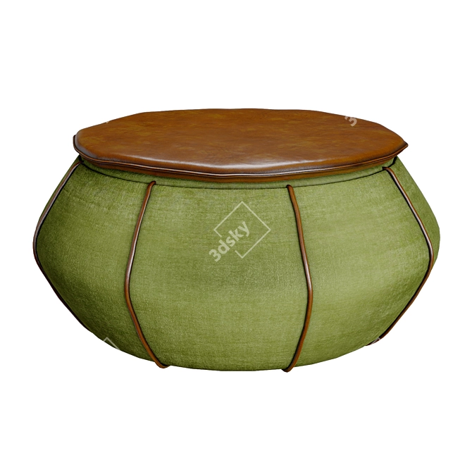 Modern Seta Leather Center Table 3D model image 1