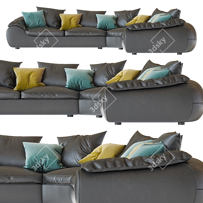 Contemporary ILARIA Corner Sofa 3D model image 6