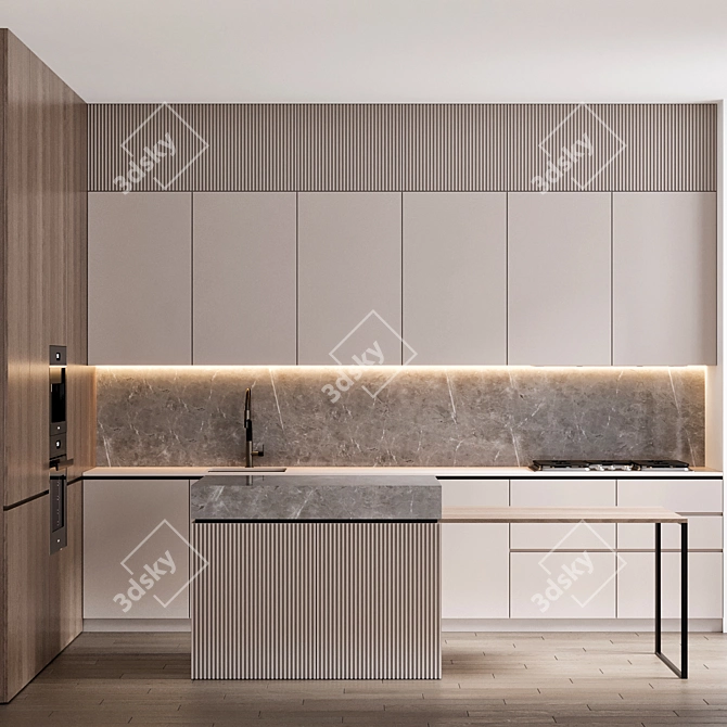 Modern Kitchen Setup: Miele, Gessi 3D model image 2