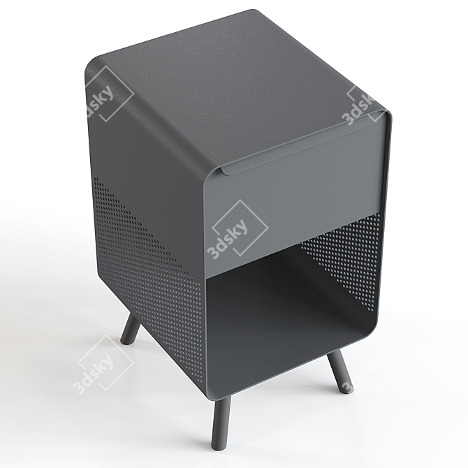 La Redoute Steel Bedside Table 3D model image 3