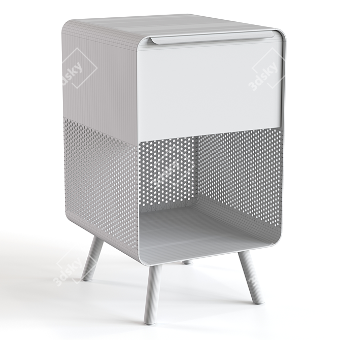 La Redoute Steel Bedside Table 3D model image 5